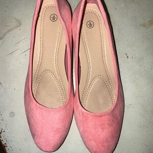 Pink Suede Women's Flats